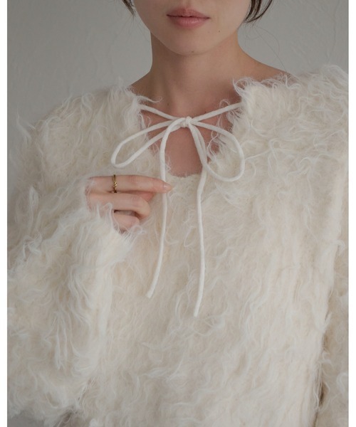 raffime（ラフィミー） ニット セーター 前後2WAYフロントリボン