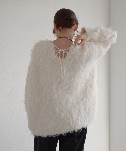 raffime（ラフィミー） ニット セーター 前後2WAYフロントリボン