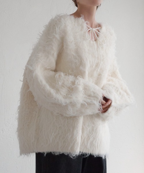 raffime（ラフィミー） ニット セーター 前後2WAYフロントリボン