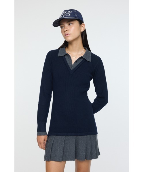 MOUSSY（マウジー） ワンピース 「26年SS新作」LAYERED KNIT ミニ