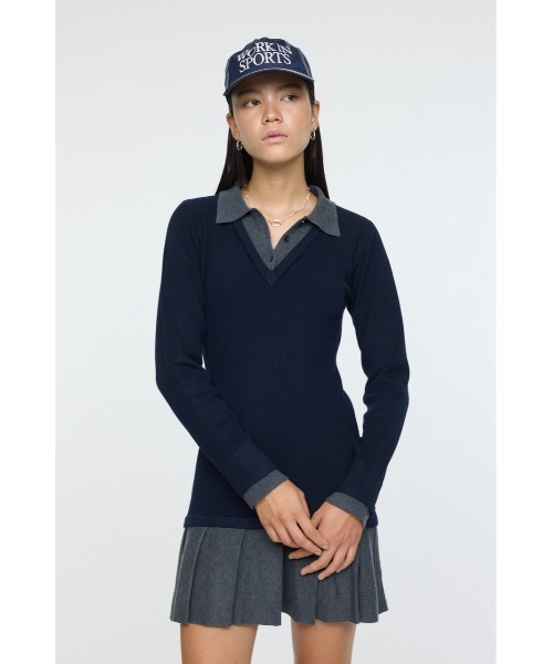 MOUSSY（マウジー） ワンピース 「26年SS新作」LAYERED KNIT ミニ