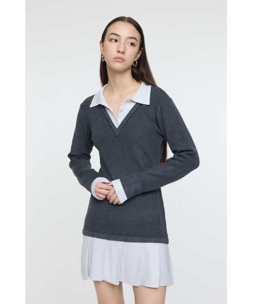 MOUSSY（マウジー） ワンピース 「26年SS新作」LAYERED KNIT ミニ