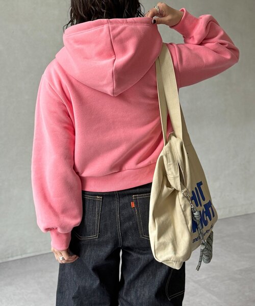 U.S. POLO ASSN.（ユーエスポロアッスン） パーカー 裏起毛短丈