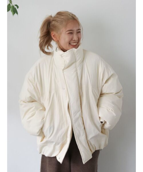 Ungrid 中綿モンスターコート　アイボリー Ungrid（アングリッド） ブルゾン アウター 中綿モンスターコート