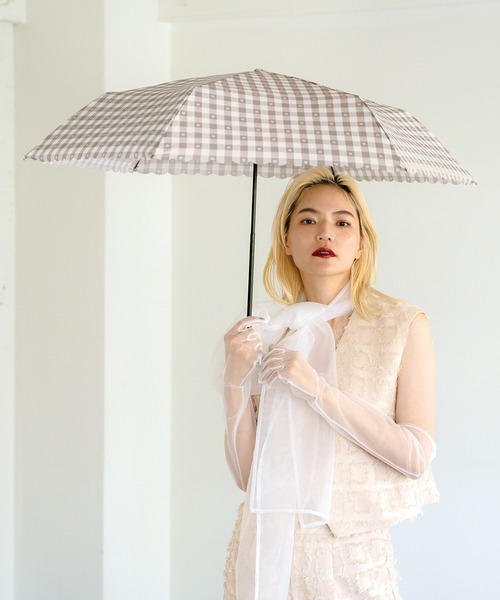 折りたたみ傘 ギンガムハート ミニ 雨傘 折りたたみ Ｗpc. レディース | Wpc. | 06
