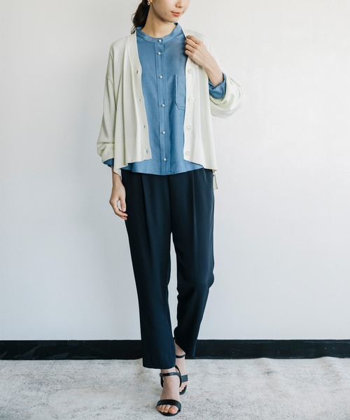 「ANNA LUNA」 ニットカーディガン MEDIUM グリーン レディース_画像3