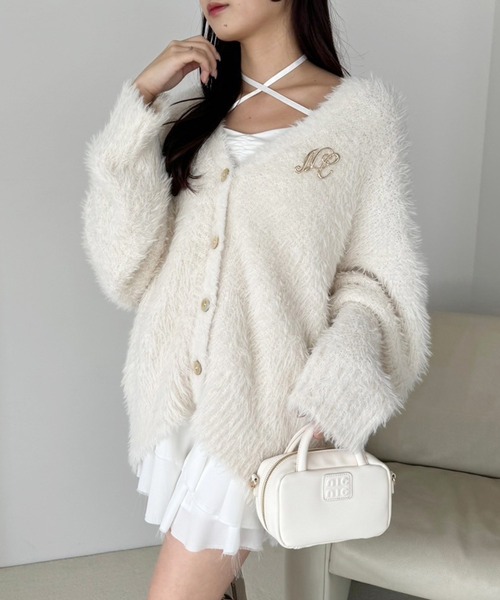 「one after another NICE CLAUP」 ニットカーディガン FREE ベージュ レディース_画像6