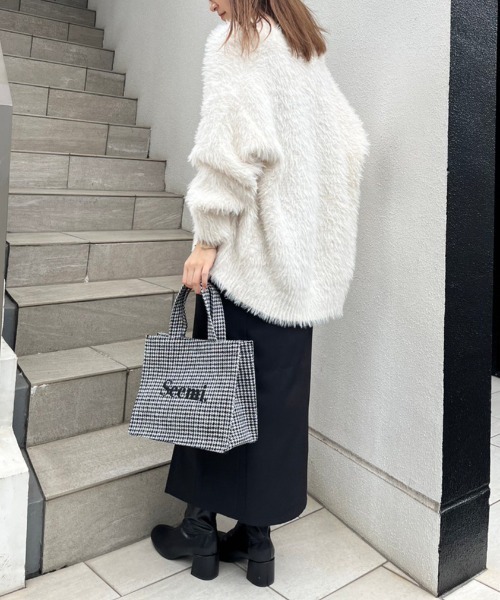 「one after another NICE CLAUP」 ニットカーディガン FREE ベージュ レディース_画像9