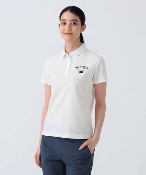 BEAMS GOLF ポロシャツ ネイビー ホワイト Lサイズ BEAMS GOLF（ビームス ゴルフ） ポロシャツ ポロ PURPLE LABEL