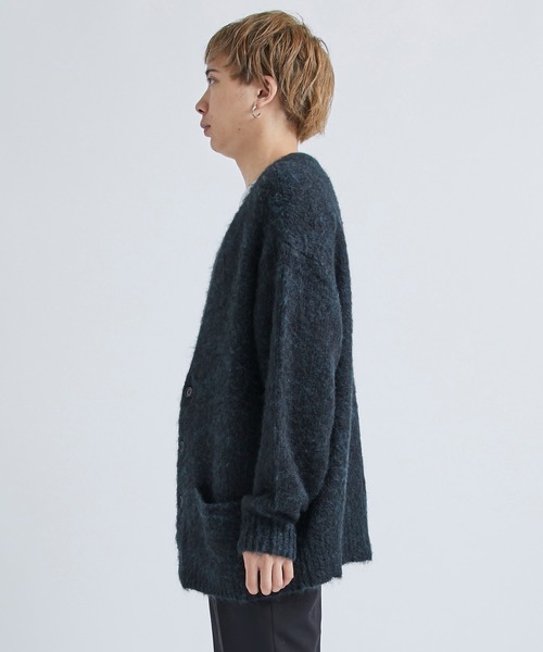 「NEONSIGN」 ニットカーディガン 46 パープル メンズ_画像2