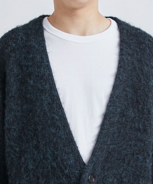 「NEONSIGN」 ニットカーディガン 46 パープル メンズ_画像5