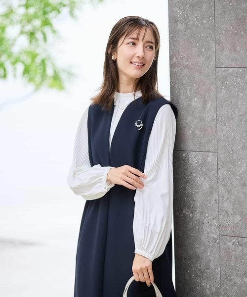 a.v.v（アー・ヴェ・ヴェ） ワンピース 「洗える/ストレッチ」ダブル