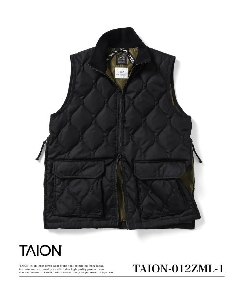 TAION（タイオン） ダウンジャケット ダウン 「TAION」ミリタリー リブ