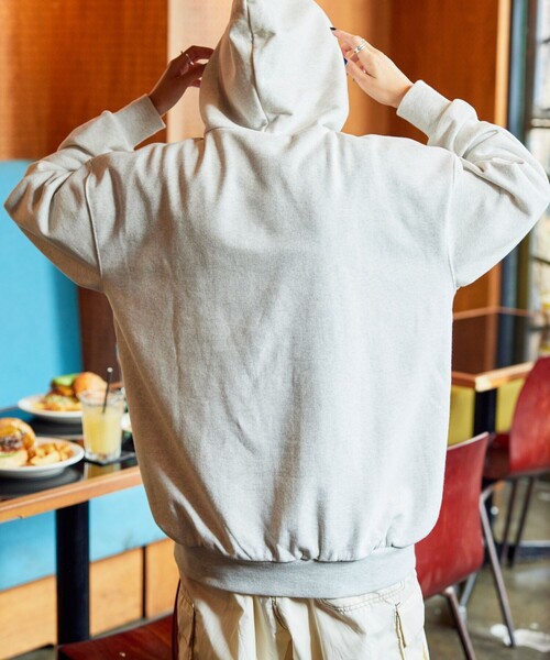 「kaoyorinakami」 プルオーバーパーカー LARGE チャコールグレー メンズ_画像2