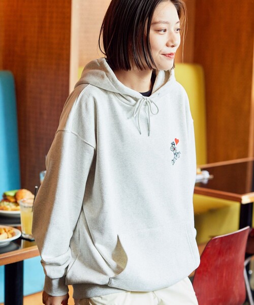 「kaoyorinakami」 プルオーバーパーカー LARGE チャコールグレー メンズ_画像6