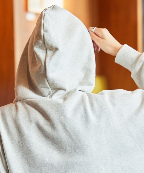 「kaoyorinakami」 プルオーバーパーカー LARGE チャコールグレー メンズ_画像8