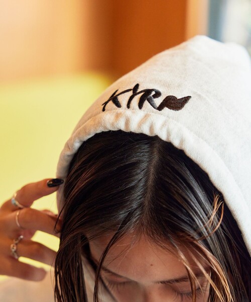 「kaoyorinakami」 プルオーバーパーカー LARGE チャコールグレー メンズ_画像9