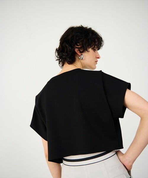 「GRACE CONTINENTAL」 「Diagram」半袖カットソー 36 グレー レディース_画像7