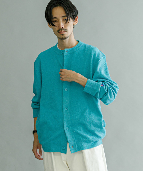 「TOWNCRAFT」 ニットカーディガン「URBAN RESEARCHコラボ」 MEDIUM オフホワイト メンズ_画像3