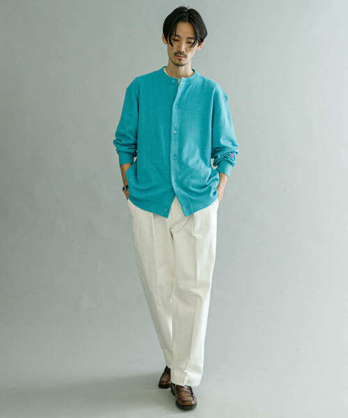 「TOWNCRAFT」 ニットカーディガン「URBAN RESEARCHコラボ」 MEDIUM オフホワイト メンズ_画像5