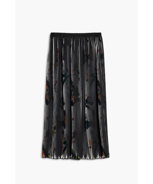 Desigual 【新品未使用】ロングスカート Desigual（デシグアル） スカート ストライプ花柄プリーツロング
