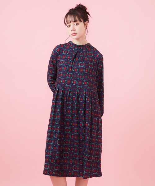 Jocomomola（ホコモモラ） 長袖ワンピース 40 ネイビー レディース