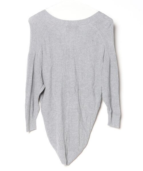 「arnold palmer timeless」 7分袖ニットカーディガン 2 グレー レディース_画像2