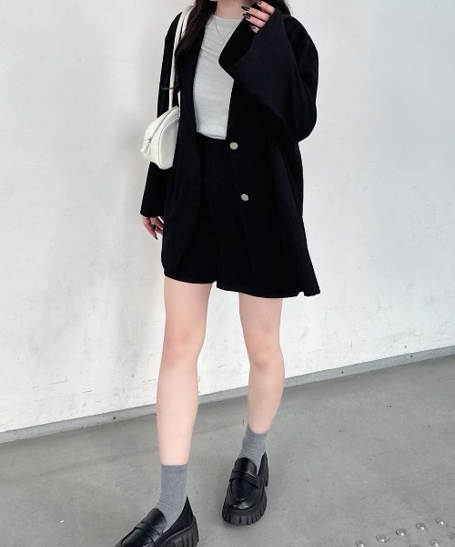 「nemne store」 テーラードジャケット MEDIUM グレー レディース_画像5