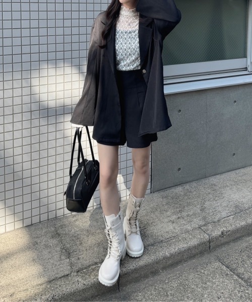 「nemne store」 テーラードジャケット MEDIUM グレー レディース_画像8