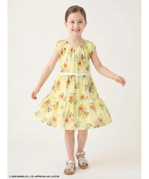 ワンピース 「ハッカキッズ×サンリオキャラクターズ」オリジナルプリントワンピース キッズ 子供服 女の子の画像