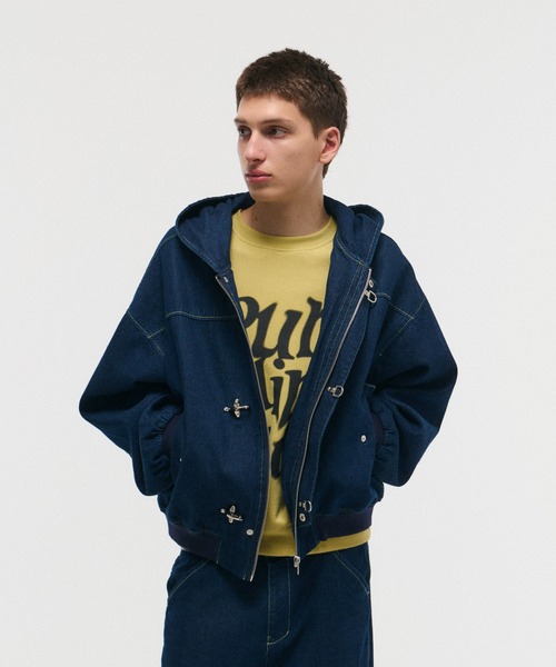 デニムジャケット gジャン FIREMAN HOOK DENIM HOODIE / ファイヤー
