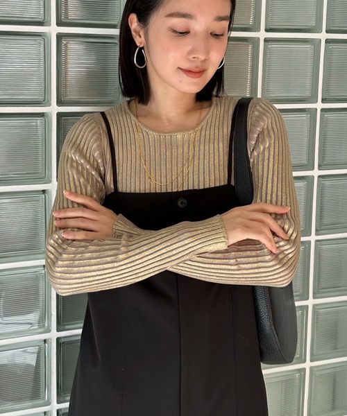 「DOUX ARCHIVES」 長袖ニット FREE ブラック レディース_画像3