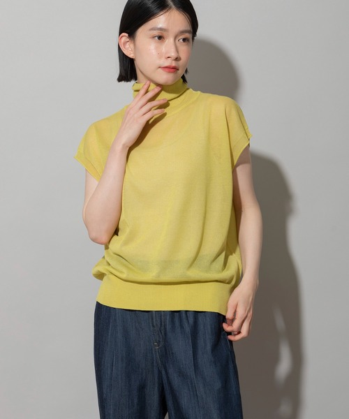 「Munich」 ノースリーブニット FREE ブラウン レディース_画像3