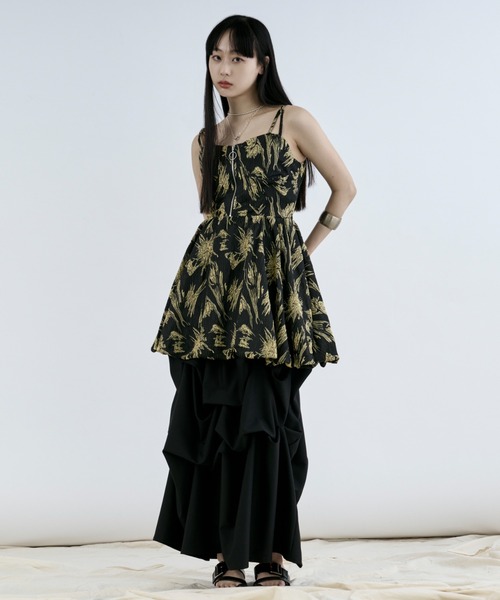 「Ezick」 フリルスカート FREE ブラック系その他 レディース_画像4