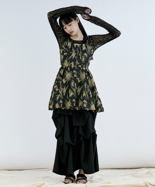 「Ezick」 フリルスカート FREE ブラック系その他 レディース_画像5