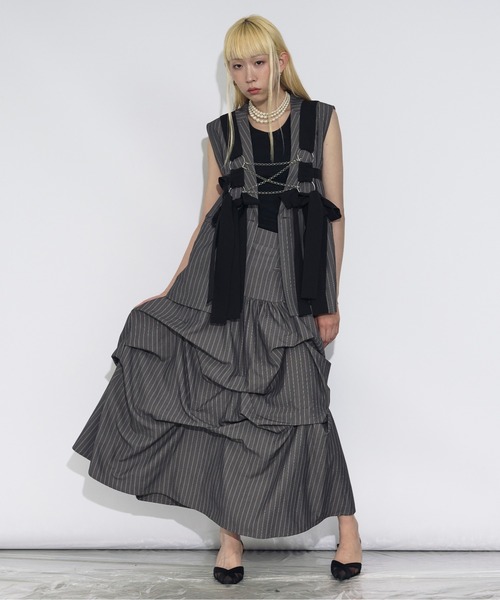 「Ezick」 フリルスカート FREE ブラック系その他 レディース_画像8