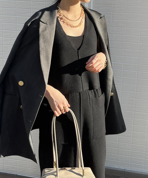 「DouDou」 セットアップ FREE チャコールグレー レディース_画像5