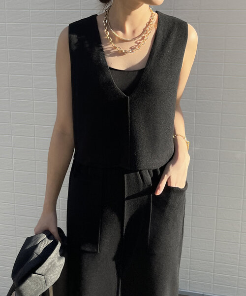 「DouDou」 セットアップ FREE チャコールグレー レディース_画像9