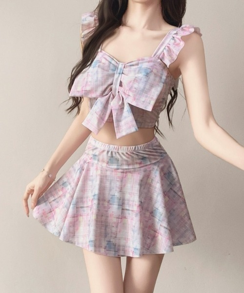 gossip!ロサンゼルス 水着 「Y2Kガーリー」レトロ グラデーション