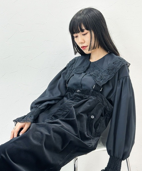 niko and…（ニコアンド） オーバーオール LARGE ブルー レディース
