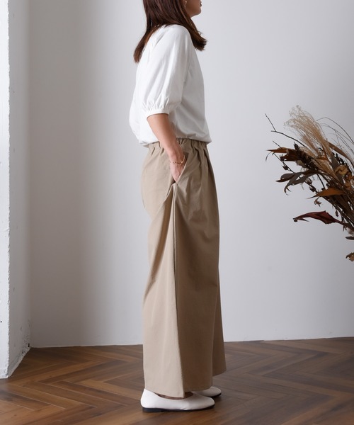 「folka」 イージーパンツ FREE ベージュ レディース_画像4