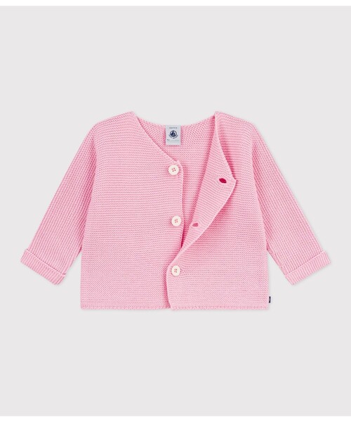 PETIT BATEAU（プチバトー） カーディガン ガーター編みニット