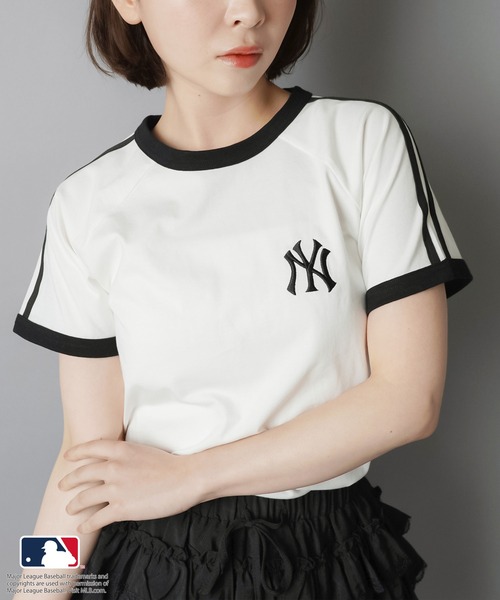 MLB tシャツ 半袖 「MLB/メジャーリーグベースボール」リンガー半袖T