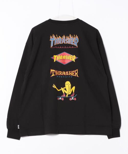 「THRASHER」 長袖Tシャツ MEDIUM グリーン系その他2 メンズ_画像4