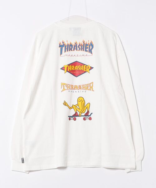 「THRASHER」 長袖Tシャツ MEDIUM グリーン系その他2 メンズ_画像5