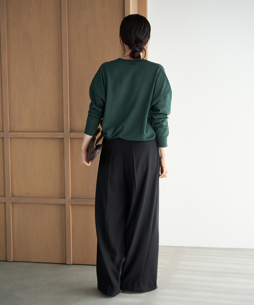 Plage プラージュ ロングカーディガン レーヨン混 落ち感 ブラック Fur Midi カーディガン（カーディガン）｜Plage（プラージュ）の通販