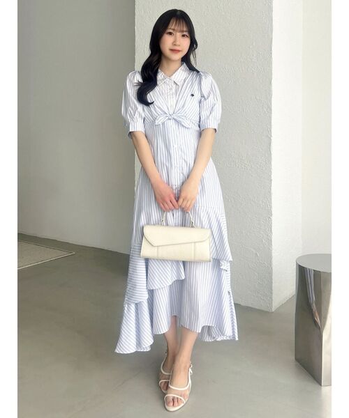 dazzlin（ダズリン） ワンピース 「POLO BCSコラボ」レイヤードリボン