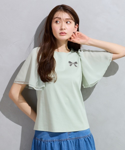 Rose Tiara（ローズティアラ） tシャツ 「接触冷感/綿100%」リボン