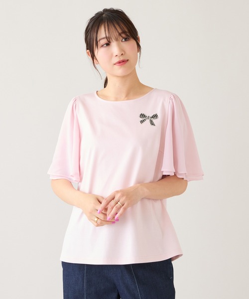 Rose Tiara（ローズティアラ） tシャツ 「接触冷感/綿100%」リボン