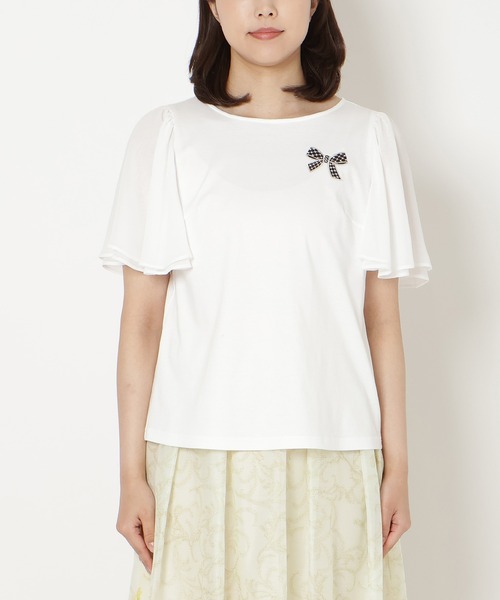 Rose Tiara（ローズティアラ） tシャツ 「接触冷感/綿100%」リボン